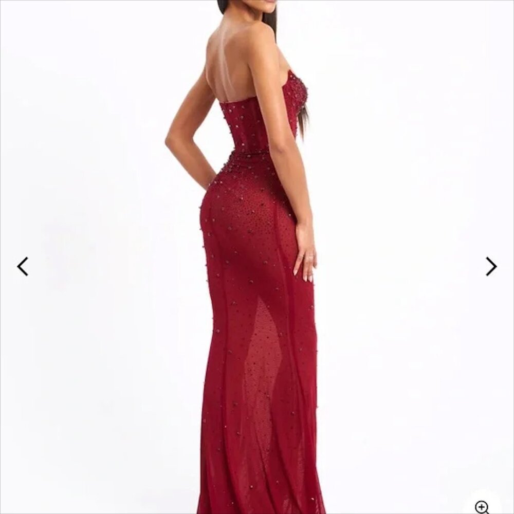 red miss circle fatima dress